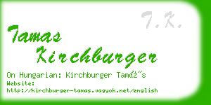 tamas kirchburger business card